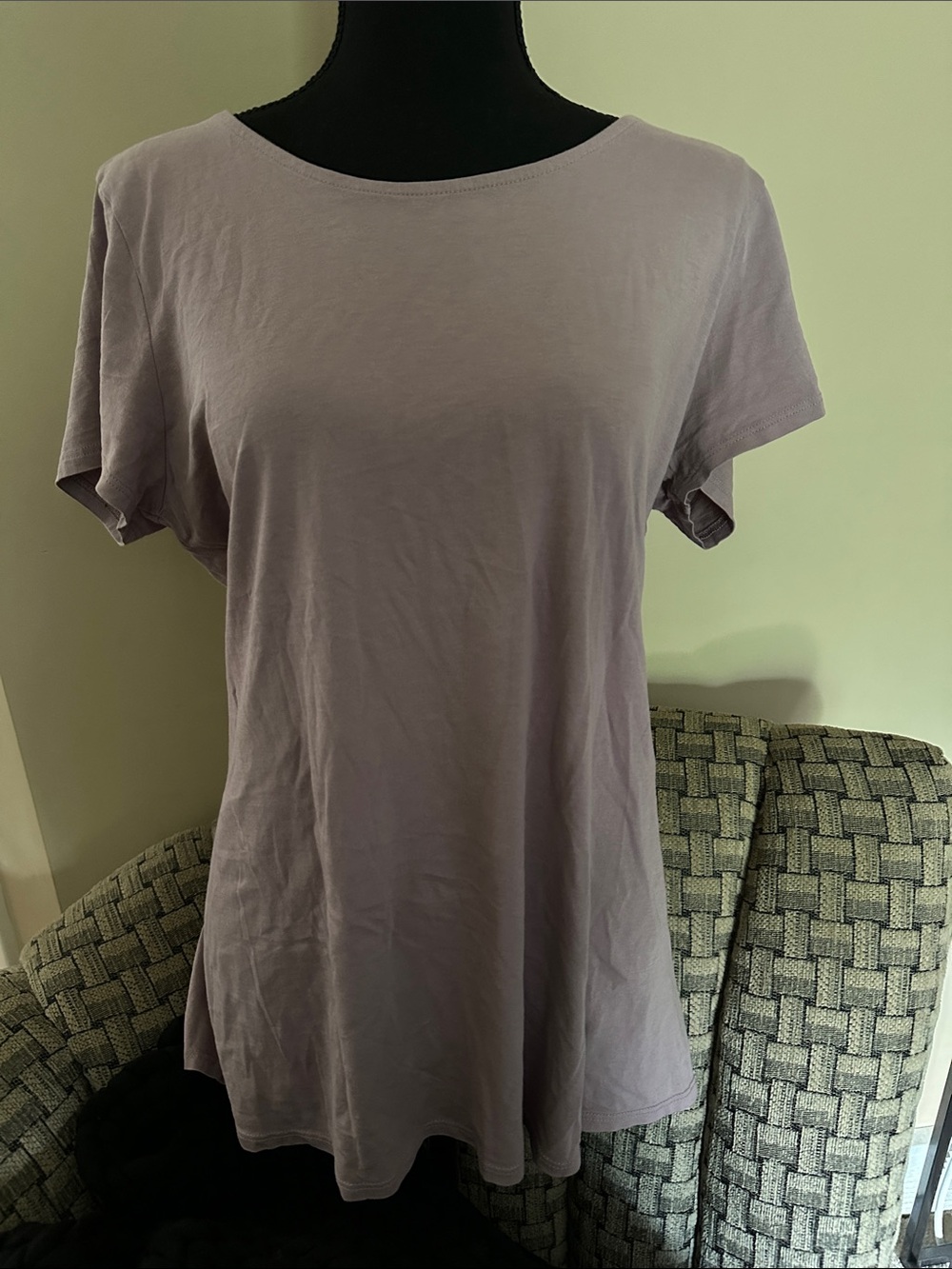 Lavender Pure JJill Scoop Neck Elliptical Tee 100% Pima Cotton